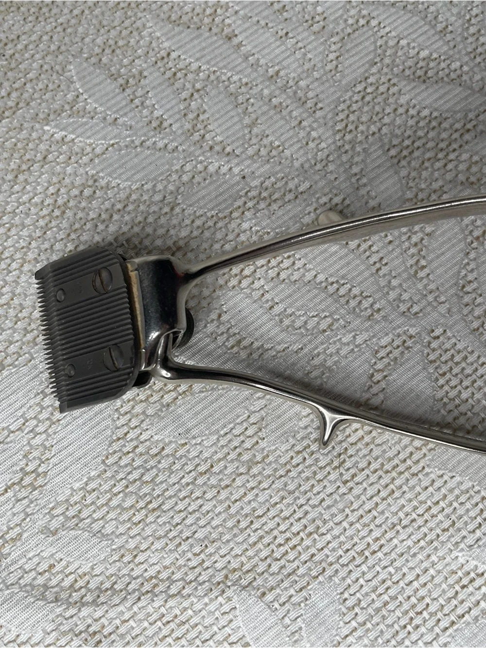 Vintage Chrome Handheld Hair Clipper - Silver